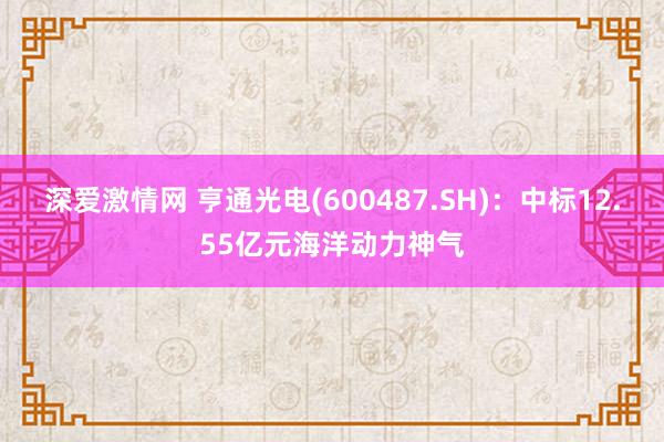 深爱激情网 亨通光电(600487.SH):中标12.55亿元海洋动力神气