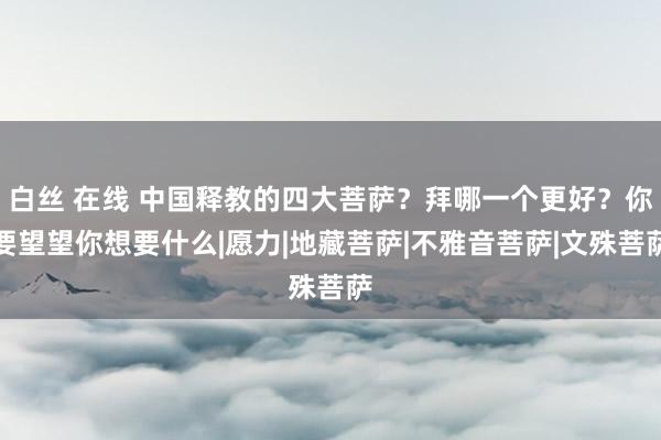白丝 在线 中国释教的四大菩萨？拜哪一个更好？你要望望你想要什么|愿力|地藏菩萨|不雅音菩萨|文殊菩萨