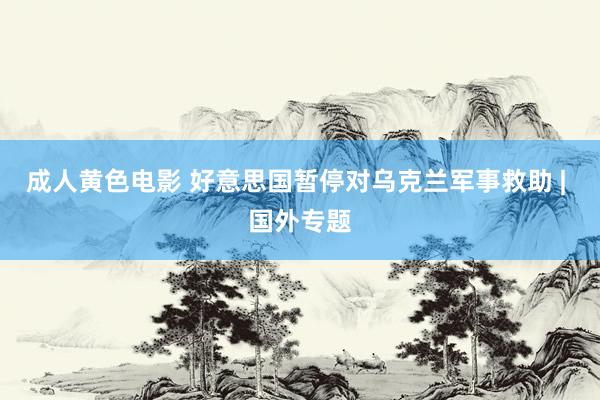 成人黄色电影 好意思国暂停对乌克兰军事救助 | 国外专题