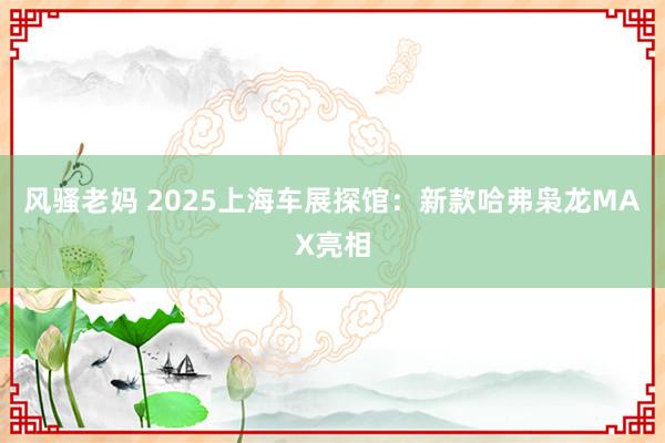 风骚老妈 2025上海车展探馆：新款哈弗枭龙MAX亮相