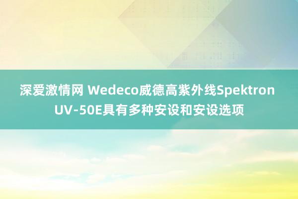 深爱激情网 Wedeco威德高紫外线Spektron UV-50E具有多种安设和安设选项