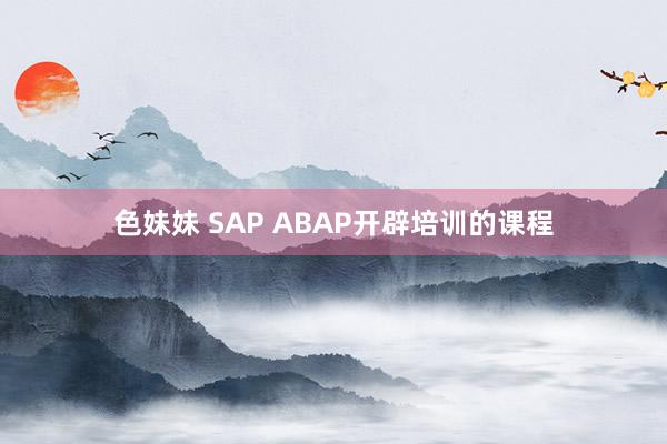 色妹妹 SAP ABAP开辟培训的课程