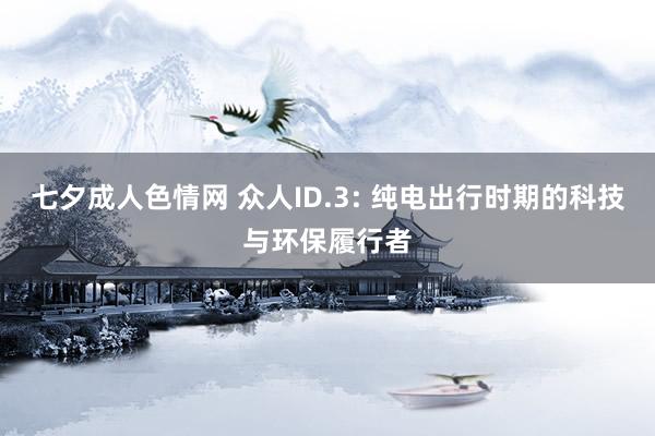 七夕成人色情网 众人ID.3: 纯电出行时期的科技与环保履行者